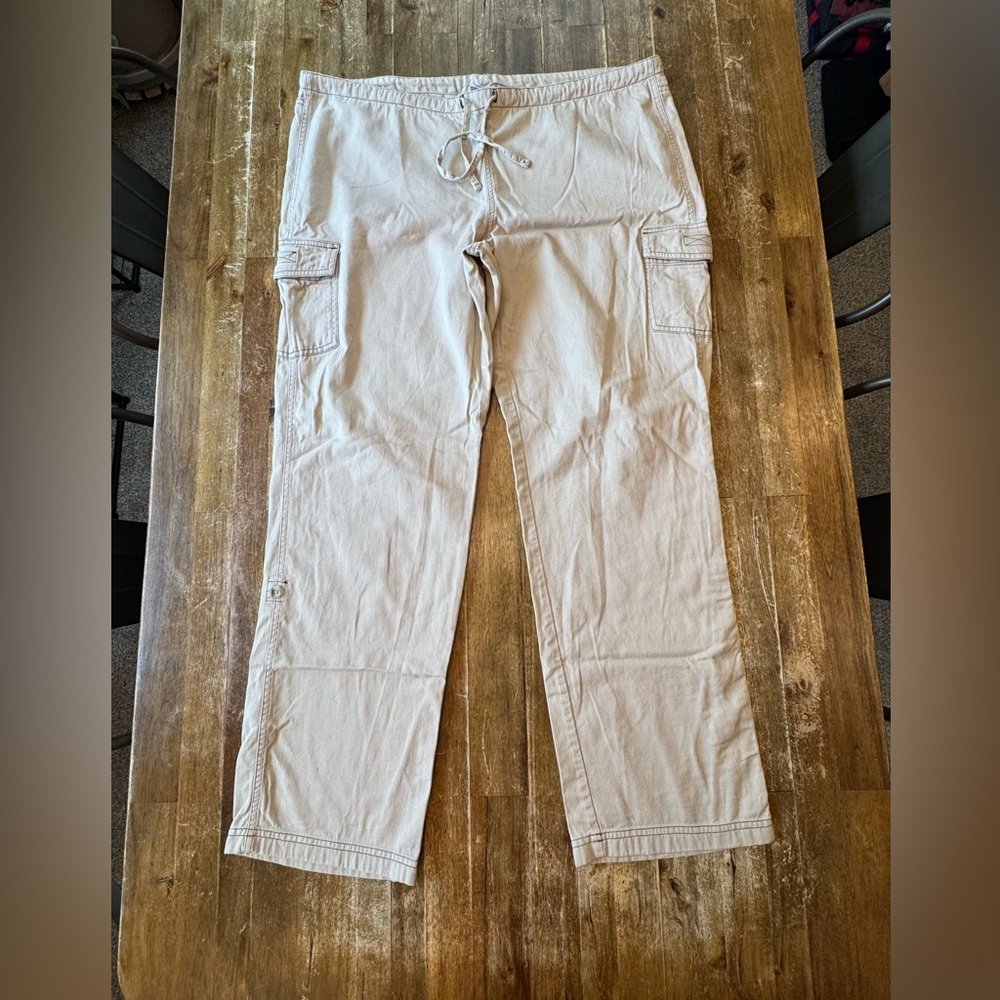 Columbia Vintage Women's Tan Cotton Drawstring Hiking Pants